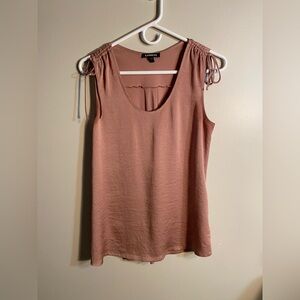 Express Sleeveless Rose Gold Top | Women’s Rose Hold Top with Ties | Size: S